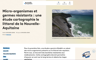 Micro-organismes et germes résistants : une étude cartographie le littoral de la Nouvelle-Aquitaine  #Presse